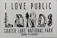 Drawn to Ecology Sticker I Love Public Lands